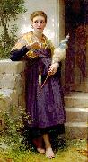 Adolphe William Bouguereau Spinner painting